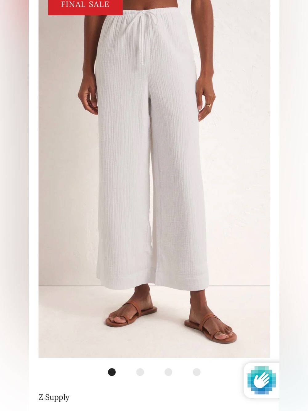 Z Supply white Barbados gauze pant